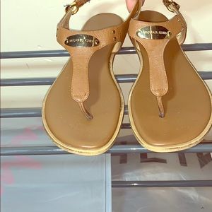 Michael Kors Brown Wooden Sandals